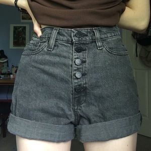 bdg black mom shorts